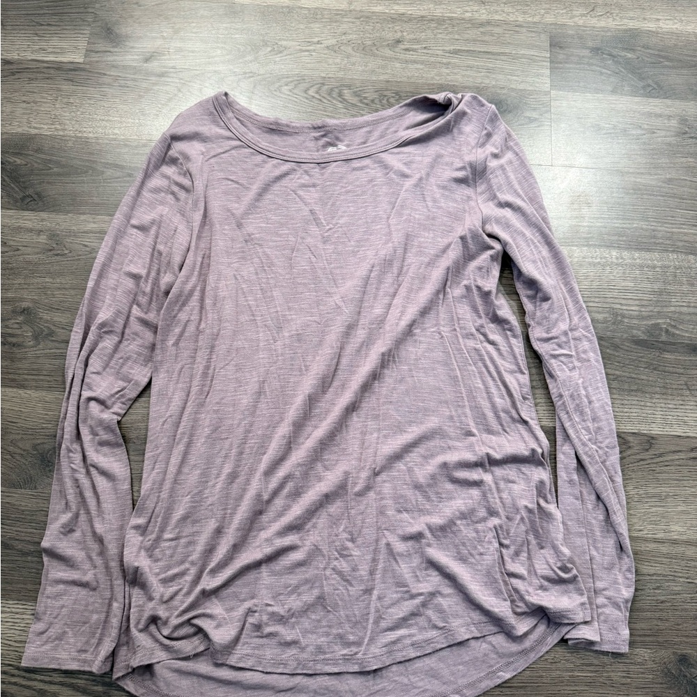 Elegant Lavender Long Sleeve Women's Top